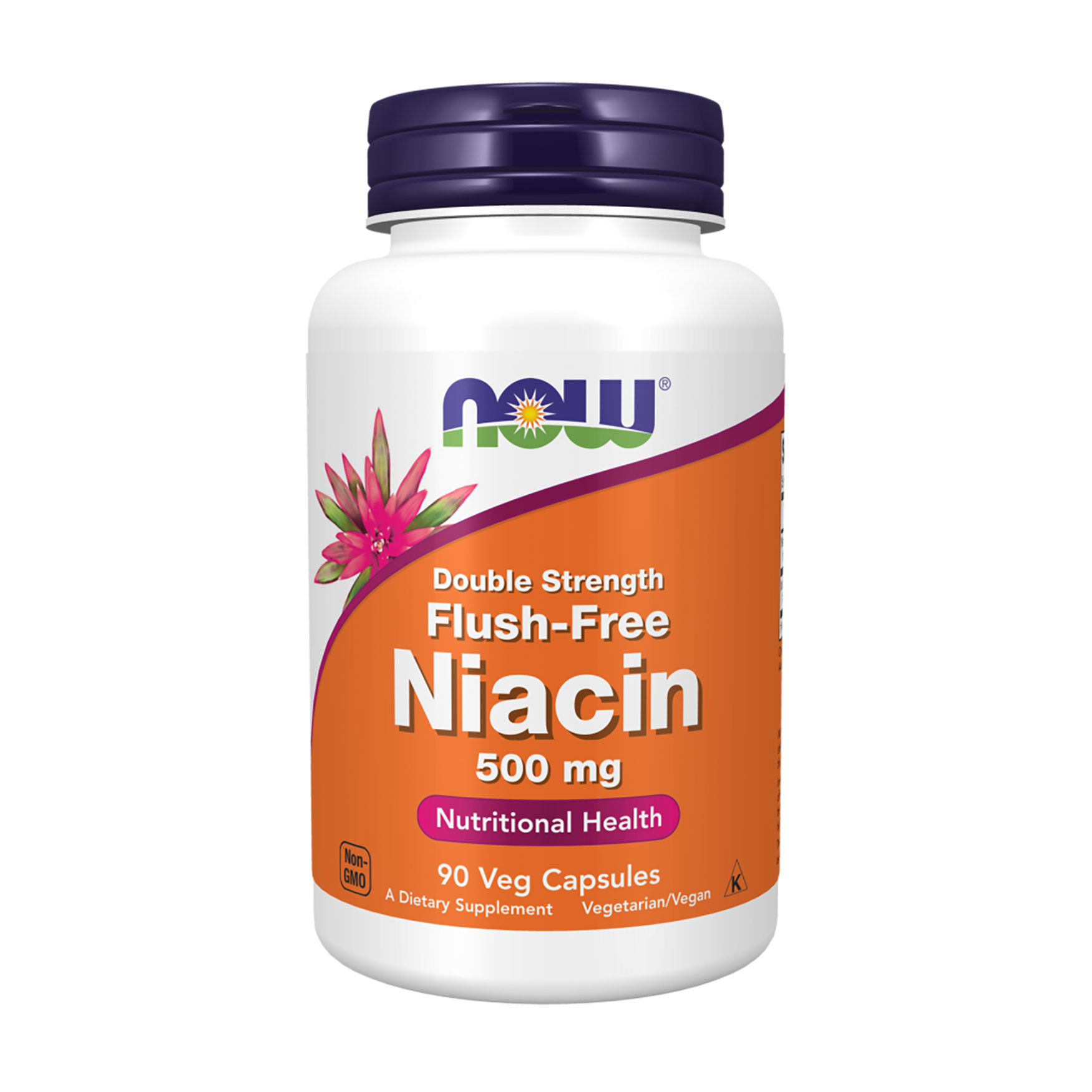 Ніацин NOW foods Flush-Free Niacin, 500 мг, 90 капсул